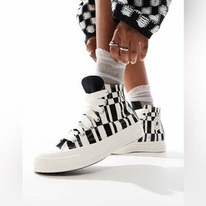 Converse Unisex Chuck 70 Checkered Egret/Black High-Top Sneakers Size 8M/10W US
